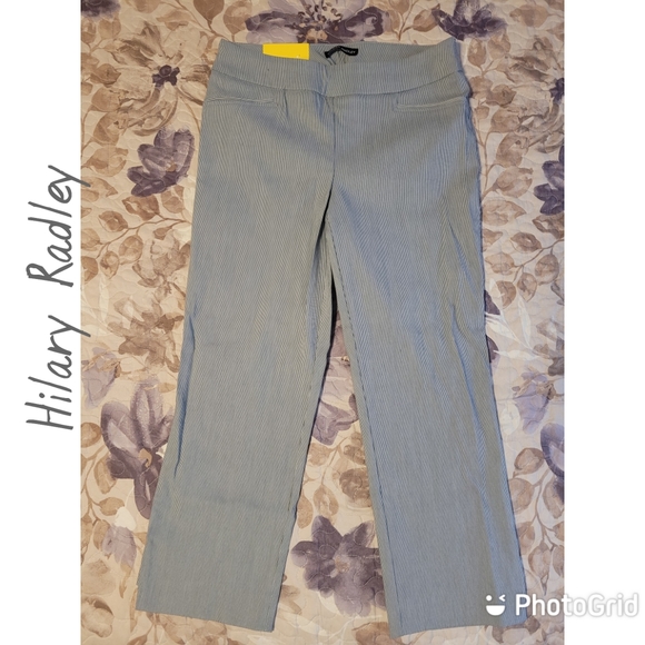 Hilary Radley Pants - Hilary Radley Striped Ankle pants